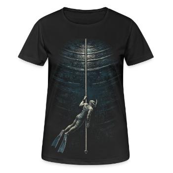 Freediving Freediving - Women's Breathable T-Shirt - black - Front - AI Model Female 172 light (172cm)