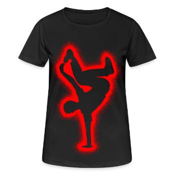 Breakdancing Boys Kids Breakdance - T-shirt respirant Femme - noir - Devant - AI Model Female 172 light (172cm)