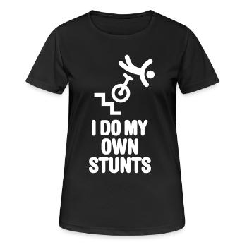 Unicycle Trial unicycle trials extreme unicycling - Women's Breathable T-Shirt - black - Front - AI Model Female 172 light (172cm)