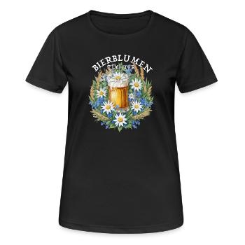 Beer flowers with chamomile and grain bartender - Women's Breathable T-Shirt - black - Front - AI Model Female 172 light (172cm)