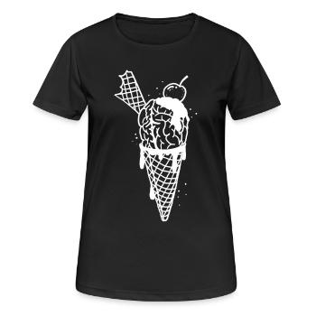 Brainfood 3 Inverser - T-shirt respirant Femme - noir - Devant - AI Model Female 172 light (172cm)