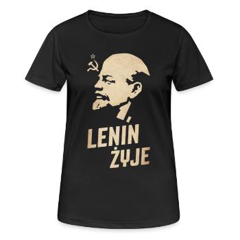 Lénine est vivant - T-shirt respirant Femme - noir - Devant - AI Model Female 172 light (172cm)