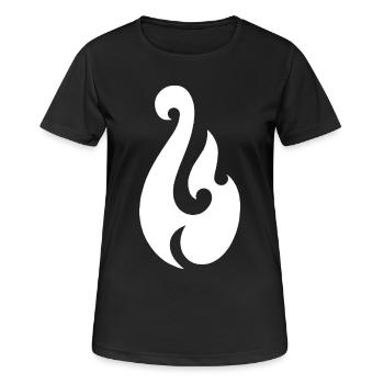 L’hameçon de Maui - T-shirt respirant Femme - noir - Devant - AI Model Female 172 light (172cm)