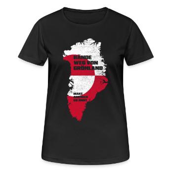 Pas Touches au Groenland (Édition Groenland) - T-shirt respirant Femme - noir - Devant - AI Model Female 172 light (172cm)