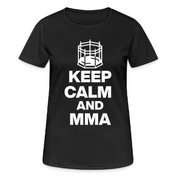 KEEP CALM AND MMA, OCTAGON FIGHT! NEANDERTHALS - Women's Breathable T-Shirt - black - Front - AI Model Female 172 light (172cm)