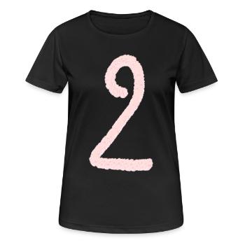 Chiffre 2 - T-shirt respirant Femme - noir - Devant - AI Model Female 172 light (172cm)