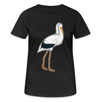 Mariage du voile de mariée cigogne - T-shirt respirant Femme - noir - Devant - AI Model Female 172 light (172cm)