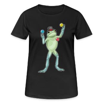 Jongleur grenouille jongleur - T-shirt respirant Femme - noir - Devant - AI Model Female 172 light (172cm)