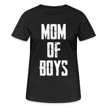 Maman de garçons - T-shirt respirant Femme - noir - Devant - AI Model Female 172 light (172cm)