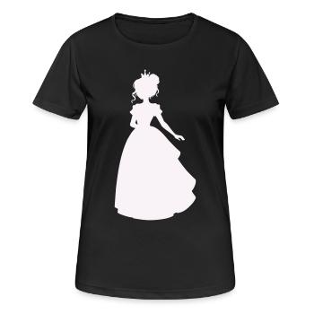 Princesse en robe de bal - T-shirt respirant Femme - noir - Devant - AI Model Female 172 light (172cm)