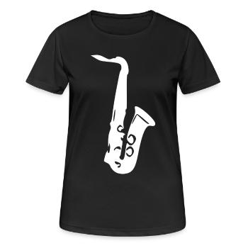 Saxophone Music Gift Musician - Women's Breathable T-Shirt - black - Front - AI Model Female 172 light (172cm)
