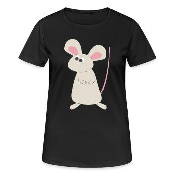 Cleveres Mäuschen - Frauen T-Shirt atmungsaktiv - Schwarz - Vorne - AI Model Female 172 light (172cm)