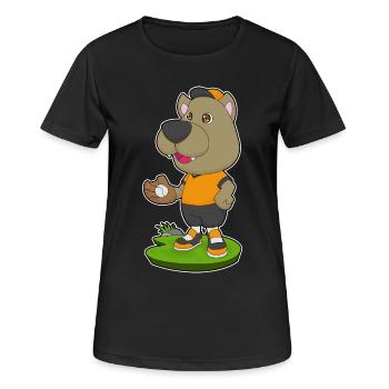 Gant de baseball de baseball pour chien - T-shirt respirant Femme - noir - Devant - AI Model Female 172 light (172cm)