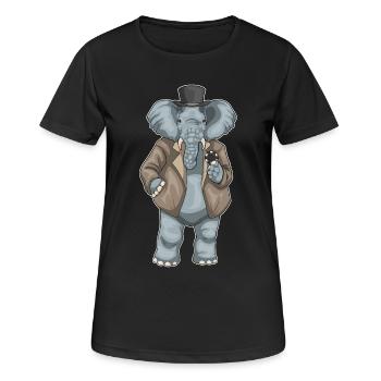Elephant Poker Jetons de Poker - T-shirt respirant Femme - noir - Devant - AI Model Female 172 light (172cm)