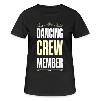 Équipe de danse - T-shirt respirant Femme - noir - Devant - AI Model Female 172 light (172cm)