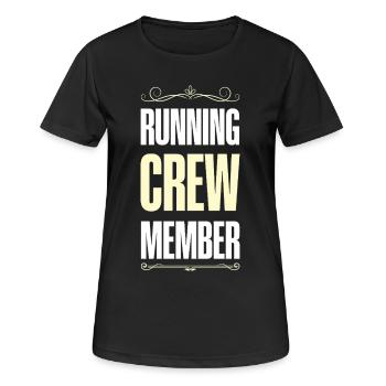 Équipe de Course - T-shirt respirant Femme - noir - Devant - AI Model Female 172 light (172cm)