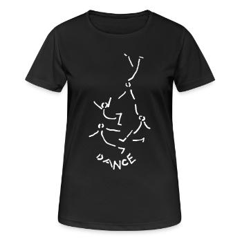 Dance Tanz tanzen - Frauen T-Shirt atmungsaktiv - Schwarz - Vorne - AI Model Female 172 light (172cm)
