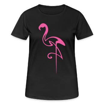 Flamingo - T-shirt respirant Femme - noir - Devant - AI Model Female 172 light (172cm)