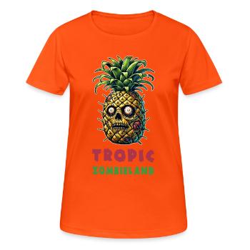 Tropic Zombieland pineapple - Women's Breathable T-Shirt - neon orange - Front - AI Model Female 172 dark (172cm)