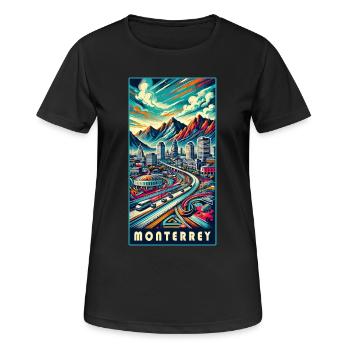 Monterrey Mexiko Stadt Reise Design - Frauen T-Shirt atmungsaktiv - Schwarz - Vorne - AI Model Female 172 light (172cm)
