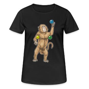 Singe jongleur jongleur - T-shirt respirant Femme - noir - Devant - AI Model Female 172 light (172cm)