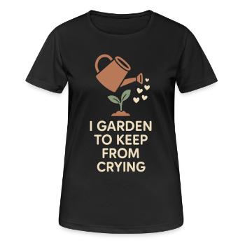 Lustiger Garten-humor, Pflanzenliebhaber, - Frauen T-Shirt atmungsaktiv - Schwarz - Vorne - AI Model Female 172 light (172cm)