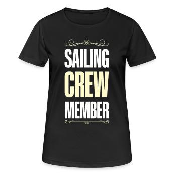 Équipage de navigation - T-shirt respirant Femme - noir - Devant - AI Model Female 172 light (172cm)