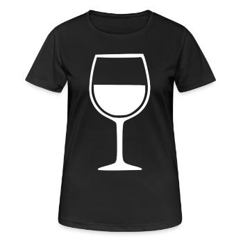 Wine Wine Glass Red Wine White Wine Gift - Women's Breathable T-Shirt - black - Front - AI Model Female 172 light (172cm)