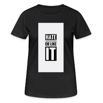 NG20220913 044511 01 - Frauen T-Shirt atmungsaktiv - Schwarz - Vorne - AI Model Female 172 light (172cm)
