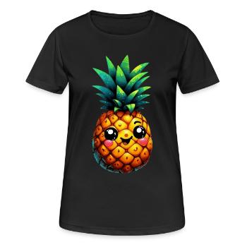 Pineapple - Women's Breathable T-Shirt - black - Front - AI Model Female 172 light (172cm)