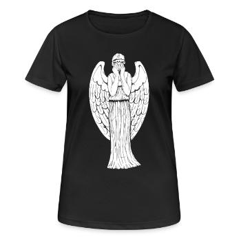 Don't Blink - Frauen T-Shirt atmungsaktiv - Schwarz - Vorne - AI Model Female 172 light (172cm)