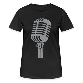 Microphone Singer Microphone Musician Music - Women's Breathable T-Shirt - black - Front - AI Model Female 172 light (172cm)