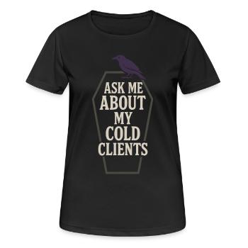 Cadavre Science Humour noir Mort Positif - T-shirt respirant Femme - noir - Devant - AI Model Female 172 light (172cm)
