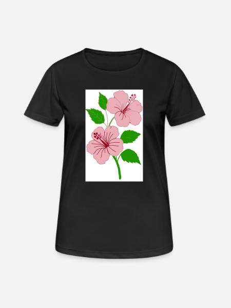 hibiscus - Women's Breathable T-Shirt - black
