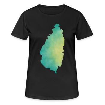 Saint Lucia - Women's Breathable T-Shirt - black - Front - AI Model Female 172 light (172cm)