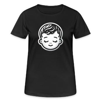 Baby Kopf Schlaf - Frauen T-Shirt atmungsaktiv - Schwarz - Vorne - AI Model Female 172 light (172cm)