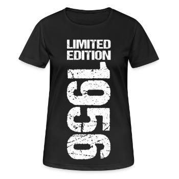 70th birthday 1956 - Women's Breathable T-Shirt - black - Front - AI Model Female 172 light (172cm)