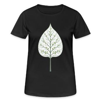 Hidden tree in the leaf - Women's Breathable T-Shirt - black - Front - AI Model Female 172 light (172cm)