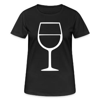 Wine Wine Glass Red Wine White Wine Gift - Women's Breathable T-Shirt - black - Front - AI Model Female 172 light (172cm)