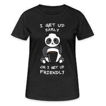 Tôt ou amical - T-shirt respirant Femme - noir - Devant - AI Model Female 172 light (172cm)