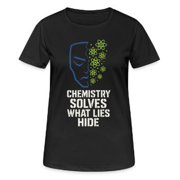 Chimiste médico-légal, Laboratoire criminel, Toxicologie - T-shirt respirant Femme - noir - Devant - AI Model Female 172 light (172cm)