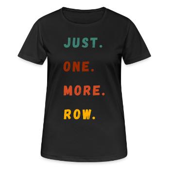 Juste une rangée de plus – Police en blocs coloré - T-shirt respirant Femme - noir - Devant - AI Model Female 172 light (172cm)