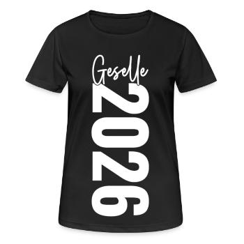 Compagnon 2026 - T-shirt respirant Femme - noir - Devant - AI Model Female 172 light (172cm)