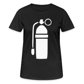 tauchen Sauerstofflasche Geschenk Taucher - Frauen T-Shirt atmungsaktiv - Schwarz - Vorne - AI Model Female 172 light (172cm)