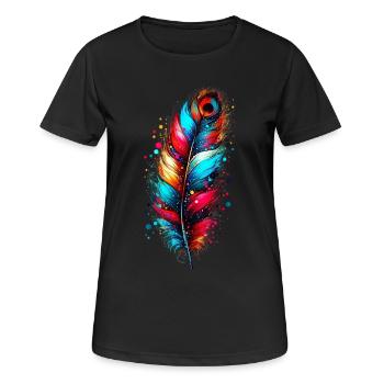 Feather - Women's Breathable T-Shirt - black - Front - AI Model Female 172 light (172cm)