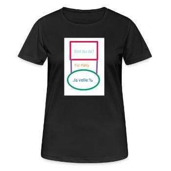 Antwort - Frauen T-Shirt atmungsaktiv - Schwarz - Vorne - AI Model Female 172 light (172cm)