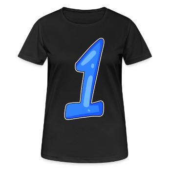 1 Gagnant - T-shirt respirant Femme - noir - Devant - AI Model Female 172 light (172cm)