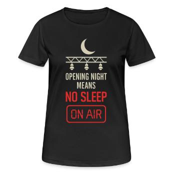 Équipe technique théâtrale Technicien de scène Son - T-shirt respirant Femme - noir - Devant - AI Model Female 172 light (172cm)
