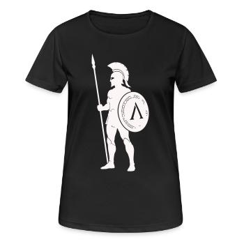 Spartan Warrior with Shield - Women's Breathable T-Shirt - black - Front - AI Model Female 172 light (172cm)