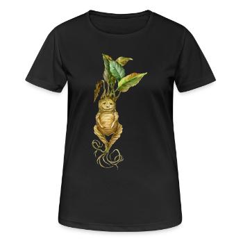 Root Creature Fantasy Mythical Creature Design - Women's Breathable T-Shirt - black - Front - AI Model Female 172 light (172cm)